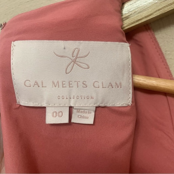 Gal Meets Glam Collection Edith City Crepe Fit & Flare Midi Dress Pink Size 00 - Picture 9 of 13